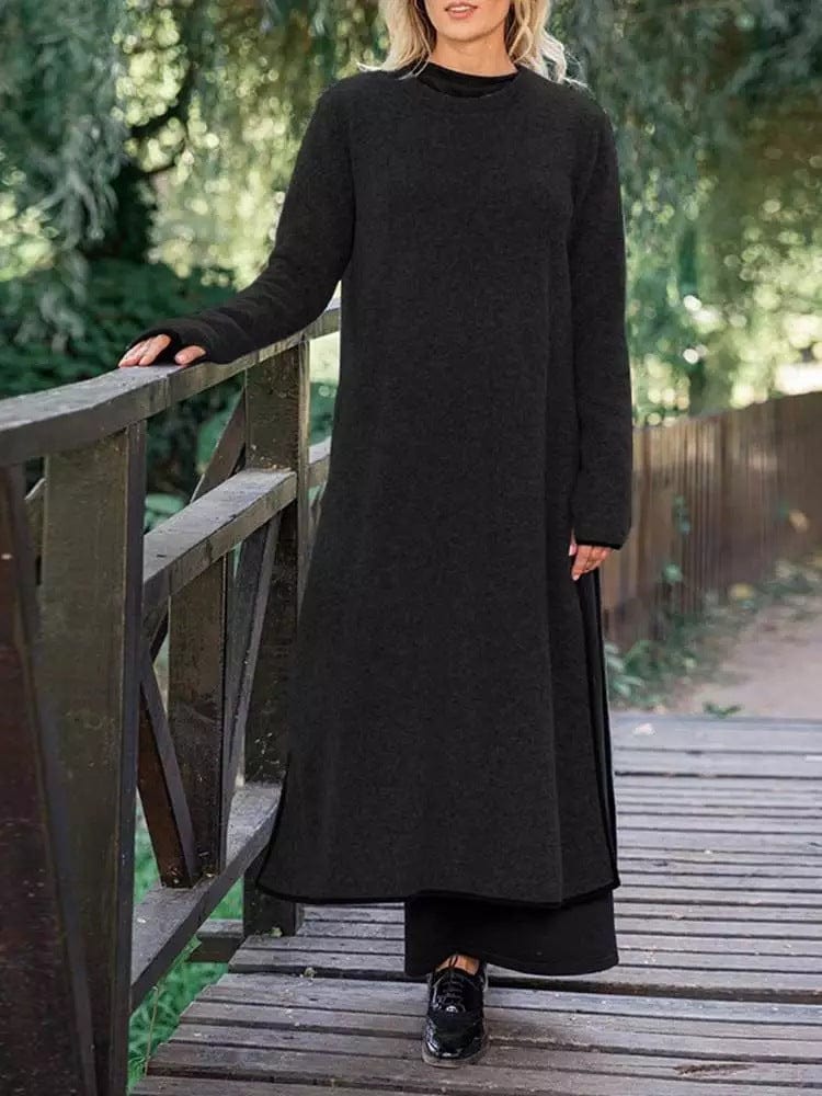 Premium Oversized Knit Lace Dress Brushed Hoody Casual Dress -  from Empire of LaTz - Only £20! Explore at Empire of LaTz