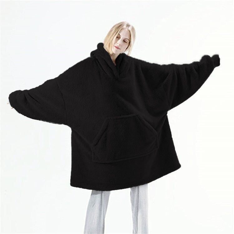 Premium Hoodie Sweatshirt With Big Pocket Tops Sweater Comfortable Loose Double-Sided Fleece Thicker Wearable Blanket - Pajamas from Empire of LaTz - Only £9.75! Explore at Empire of LaTz