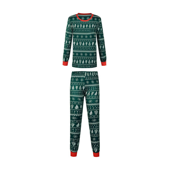 Premium Christmas Print Contrast Color Parent-child Home Service Suit - Pajamas from Empire of LaTz - Only £18.79! Explore at Empire of LaTz