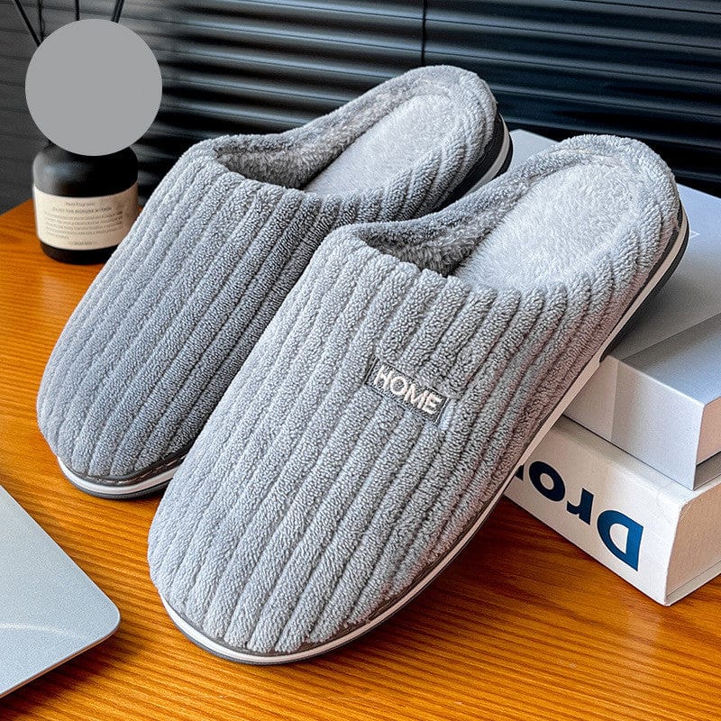 Premium Solid Color Simple Cotton Slippers Winter Non-slip Home Warm Plush Slippers Household Indoor Couple Women's House Shoes - Pajamas from Empire of LaTz - Only £11! Explore at Empire of LaTz
