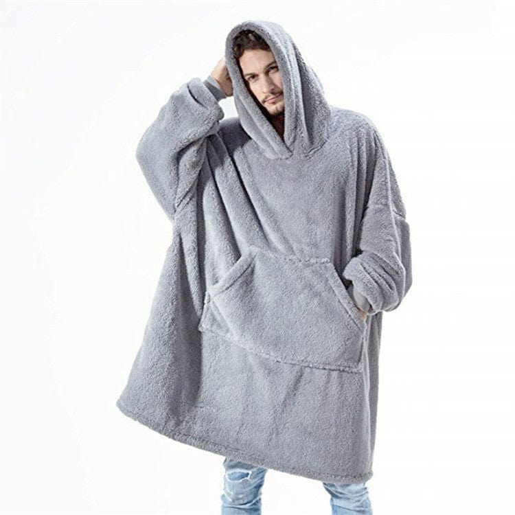 Premium Hoodie Sweatshirt With Big Pocket Tops Sweater Comfortable Loose Double-Sided Fleece Thicker Wearable Blanket - Pajamas from Empire of LaTz - Only £9.75! Explore at Empire of LaTz