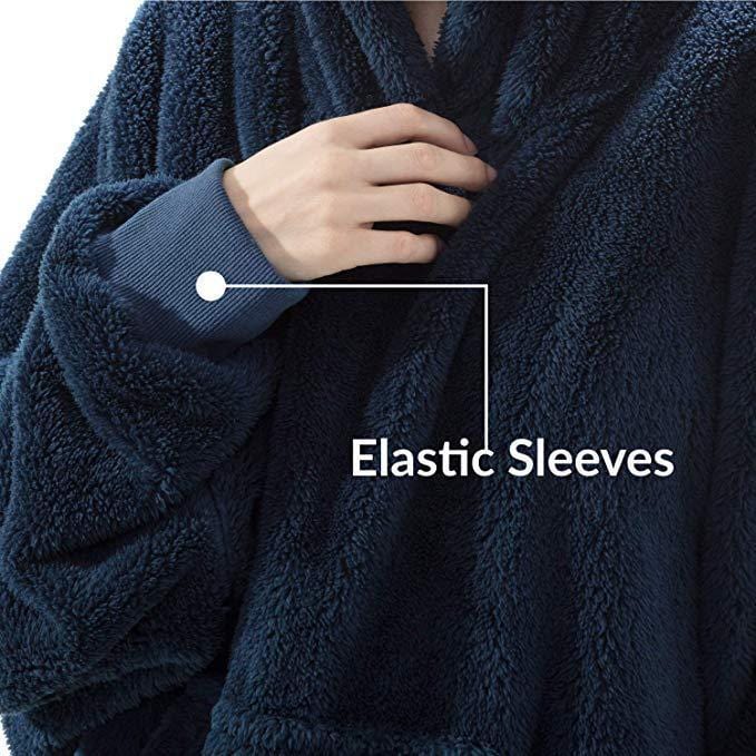 Premium Hoodie Sweatshirt With Big Pocket Tops Sweater Comfortable Loose Double-Sided Fleece Thicker Wearable Blanket - Pajamas from Empire of LaTz - Only £9.75! Explore at Empire of LaTz