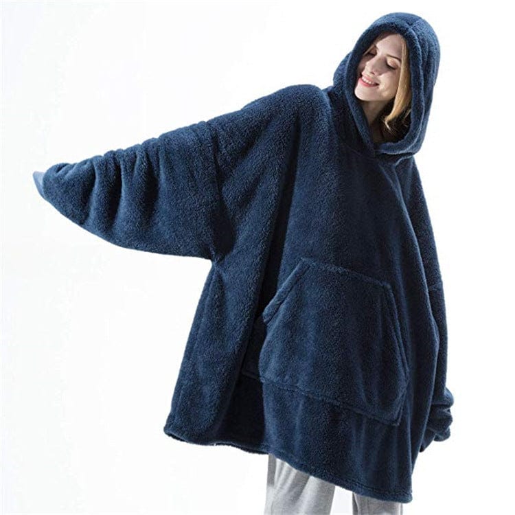 Premium Hoodie Sweatshirt With Big Pocket Tops Sweater Comfortable Loose Double-Sided Fleece Thicker Wearable Blanket - Pajamas from Empire of LaTz - Only £9.75! Explore at Empire of LaTz