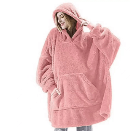 Premium Hoodie Sweatshirt With Big Pocket Tops Sweater Comfortable Loose Double-Sided Fleece Thicker Wearable Blanket - Pajamas from Empire of LaTz - Only £9.75! Explore at Empire of LaTz