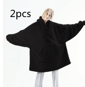 Premium Hoodie Sweatshirt With Big Pocket Tops Sweater Comfortable Loose Double-Sided Fleece Thicker Wearable Blanket - Pajamas from Empire of LaTz - Only £9.75! Explore at Empire of LaTz