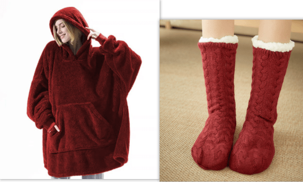 Premium Hoodie Sweatshirt With Big Pocket Tops Sweater Comfortable Loose Double-Sided Fleece Thicker Wearable Blanket - Pajamas from Empire of LaTz - Only £9.75! Explore at Empire of LaTz