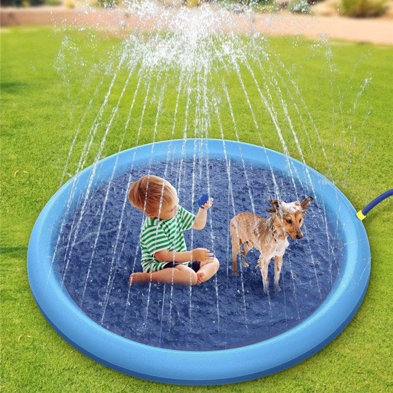Empire of LaTz Pet Accessories Non-Slip Splash Pad For Kids And Pet Dog Pool Summer Outdoor Water Toys Fun Backyard Fountain Play Mat