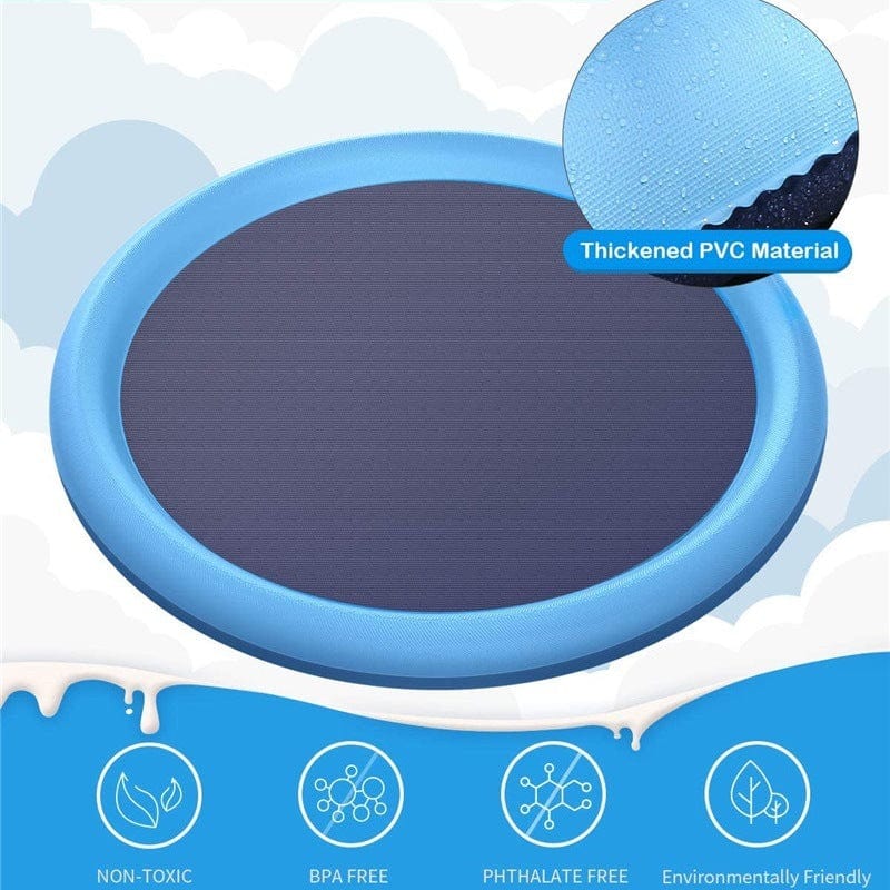 Empire of LaTz Pet Accessories Non-Slip Splash Pad For Kids And Pet Dog Pool Summer Outdoor Water Toys Fun Backyard Fountain Play Mat