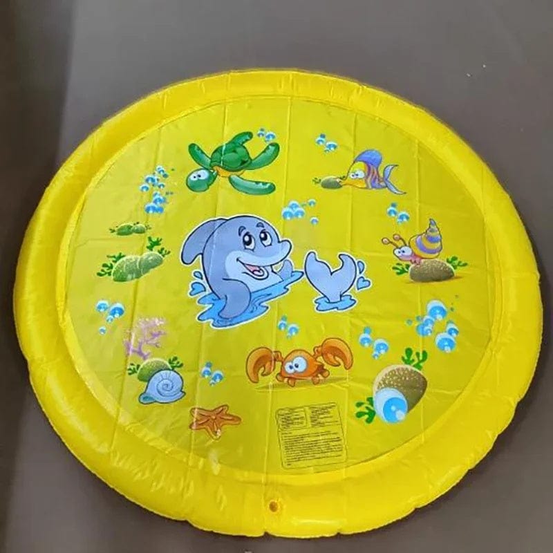 Empire of LaTz Pet Accessories Yellow170cm Non-Slip Splash Pad For Kids And Pet Dog Pool Summer Outdoor Water Toys Fun Backyard Fountain Play Mat