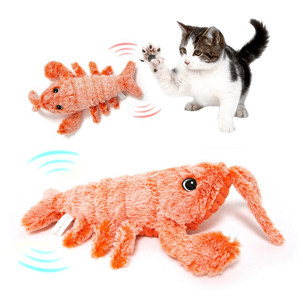 Premium Pet Toys Electric Jumping Shrimp USB Charging Simulation Lobster Funny Cat Plush Pets Toy - Pet Toys from Empire of LaTz - Only £16.45! Explore at Empire of LaTz