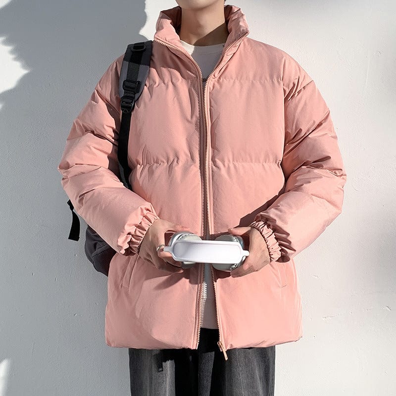 Empire of LaTz Pink / 2XL Fashion Plaid Long Jacket With Pockets Autumn And Winter New Style Turndown Collar Woolen Coat Outdoor Women Clothing