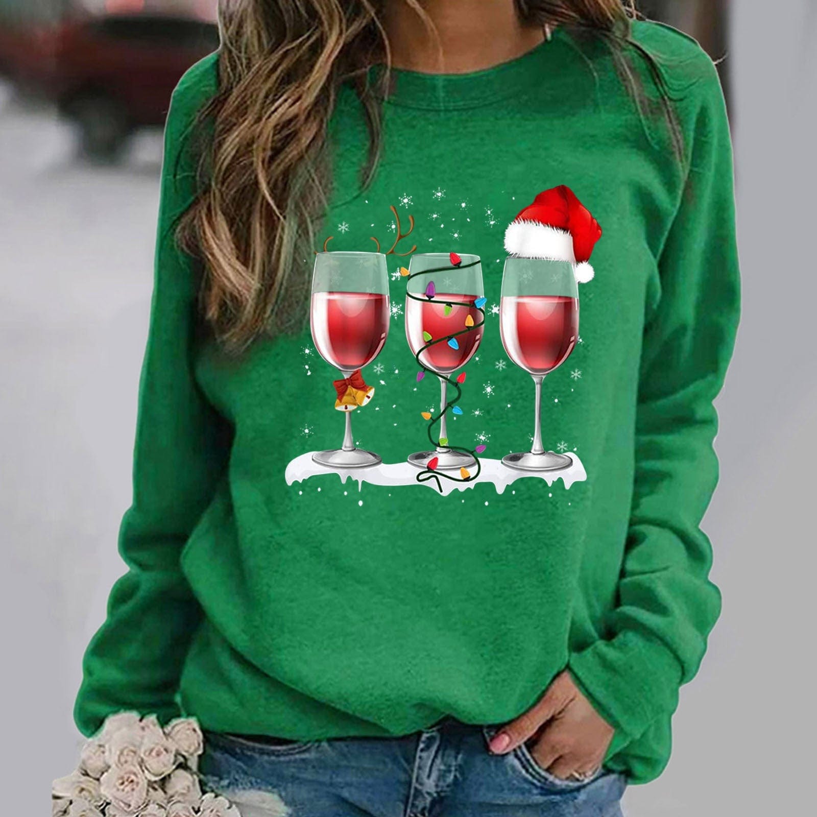 Premium Printed Long Sleeve Round-neck Non-hoodie Sweater For Women -  from Empire of LaTz - Only £19.99! Explore at Empire of LaTz
