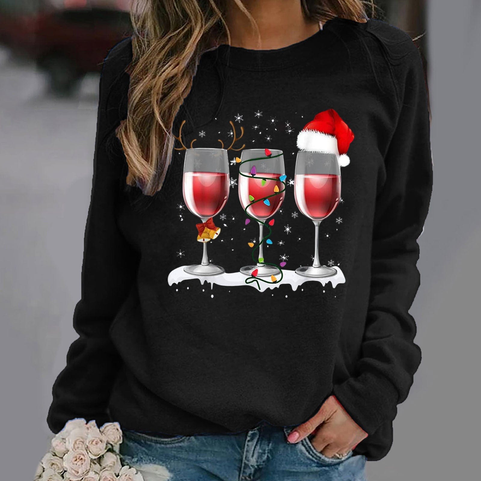 Premium Printed Long Sleeve Round-neck Non-hoodie Sweater For Women -  from Empire of LaTz - Only £19.99! Explore at Empire of LaTz