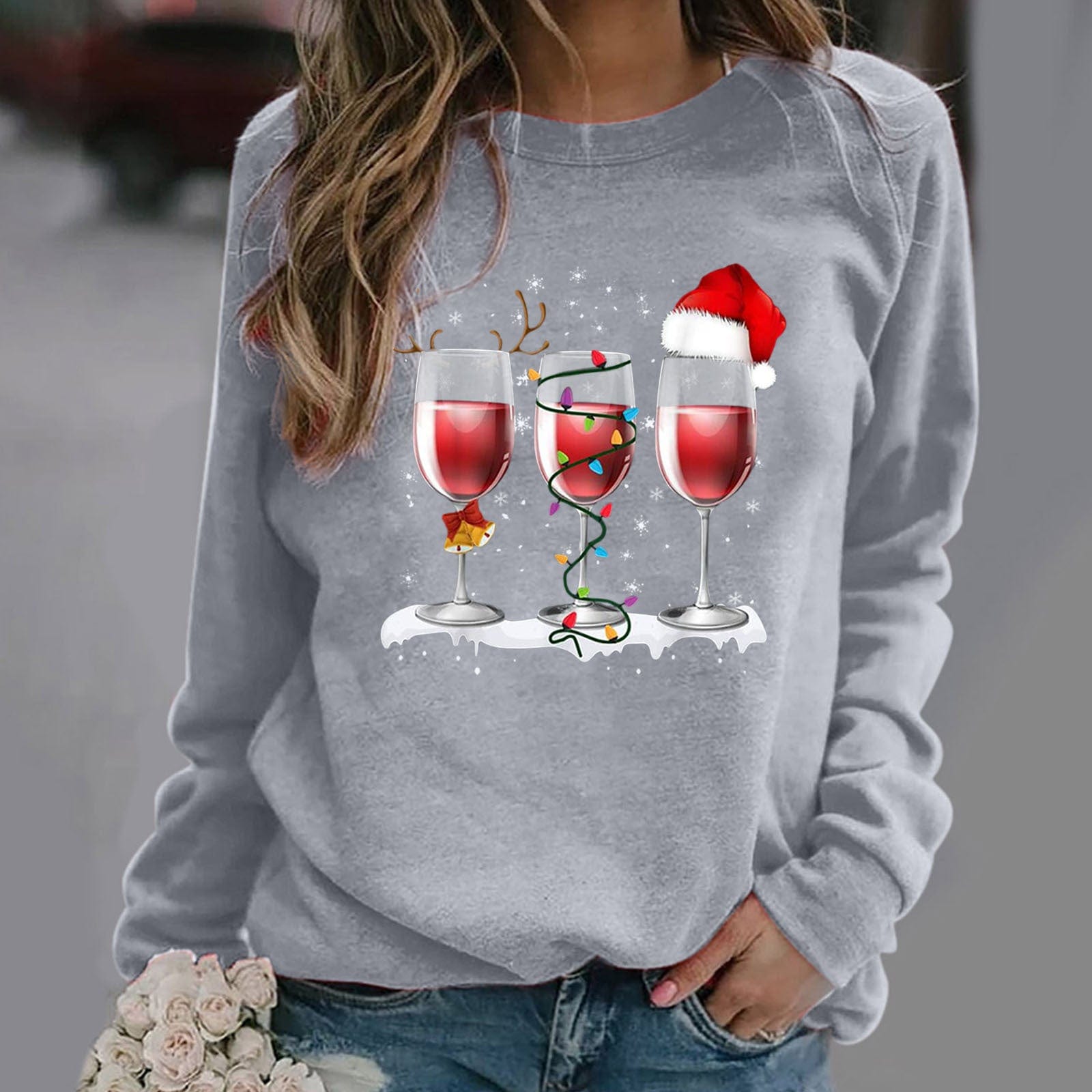 Premium Printed Long Sleeve Round-neck Non-hoodie Sweater For Women -  from Empire of LaTz - Only £19.99! Explore at Empire of LaTz