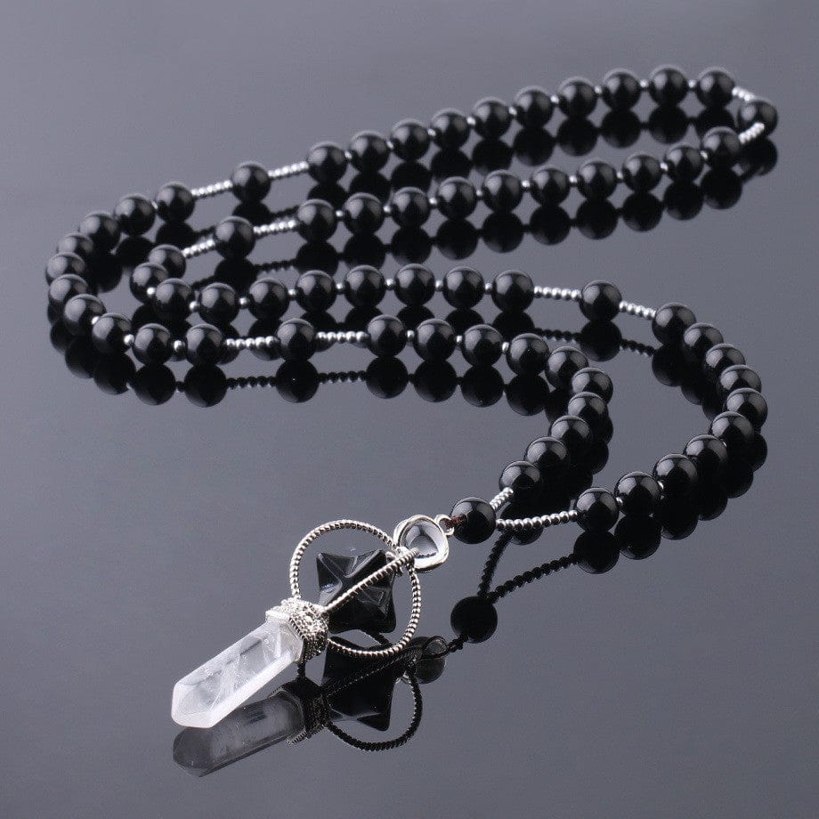 Premium Natural White Crystal Column Natural Stone Necklace - Ring/Necklace Set from Empire of LaTz - Only £52.99! Explore at Empire of LaTz