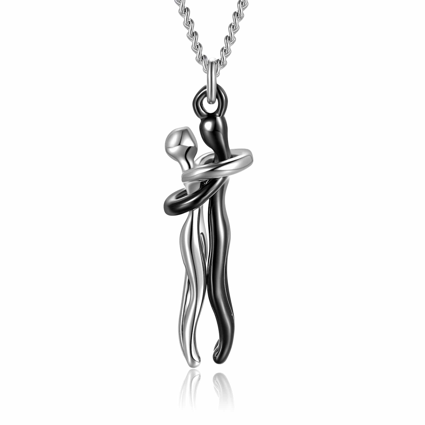 Premium Love Hug Necklace Unisex Men Women Couple Jewelry Simple Temperament Clavicle Chain Valentines Day Lover Gift - Ring/Necklace Set from Empire of LaTz - Only £13.98! Explore at Empire of LaTz