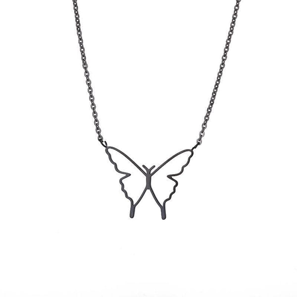Premium Women's Fashionable Elegant Stainless Steel Hollow Butterfly Wings Pendant Necklace - Ring/Necklace Set from Empire of LaTz - Only £9.99! Explore at Empire of LaTz