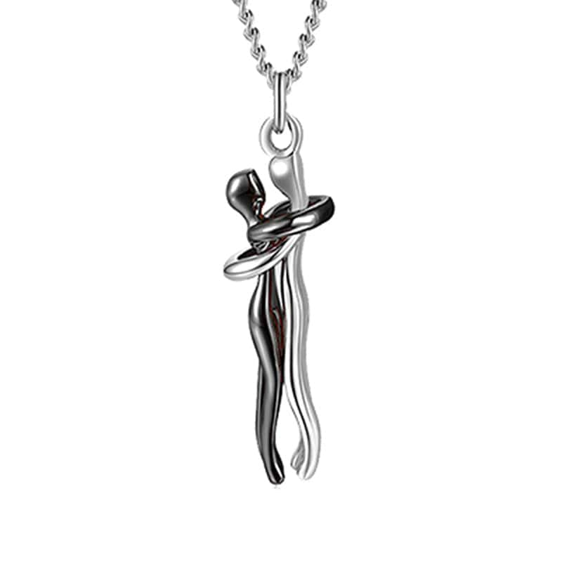 Premium Love Hug Necklace Unisex Men Women Couple Jewelry Simple Temperament Clavicle Chain Valentines Day Lover Gift - Ring/Necklace Set from Empire of LaTz - Only £13.98! Explore at Empire of LaTz