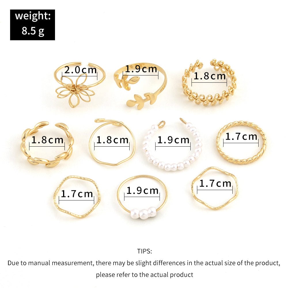 Premium Openwork Flower Set Ring Simple Glossy - Ring/Necklace Set from Empire of LaTz - Only £19.99! Explore at Empire of LaTz