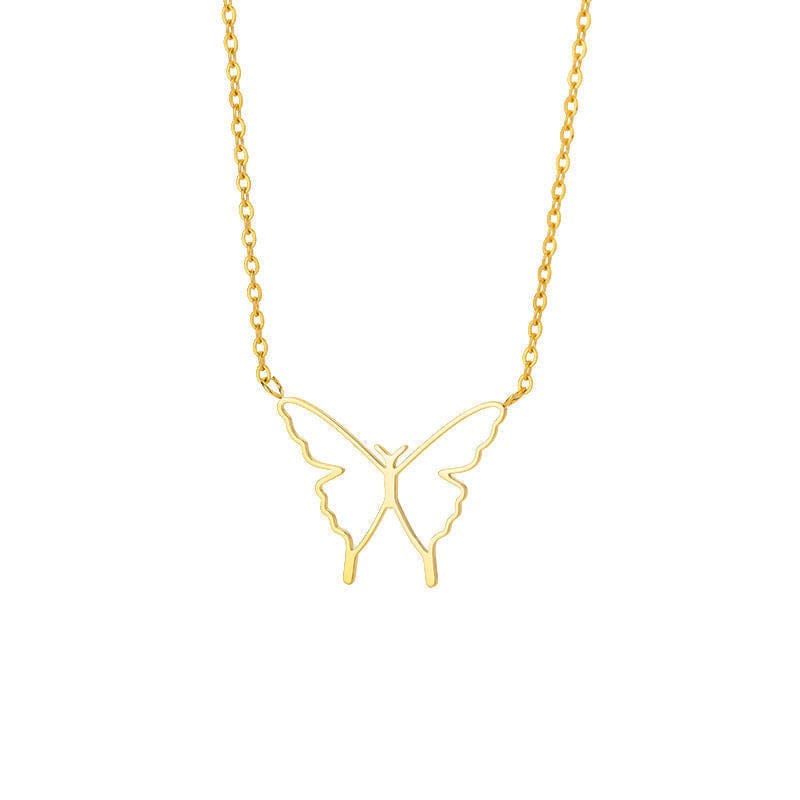 Premium Women's Fashionable Elegant Stainless Steel Hollow Butterfly Wings Pendant Necklace - Ring/Necklace Set from Empire of LaTz - Only £9.99! Explore at Empire of LaTz