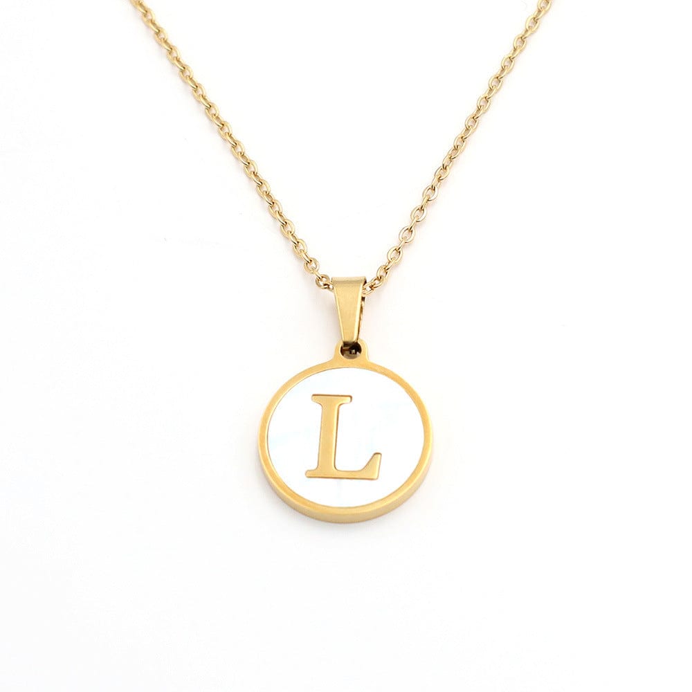 Empire of LaTz Ring/Necklace Set Letter L / 18K INS 26 English Letters Pendant Ornaments