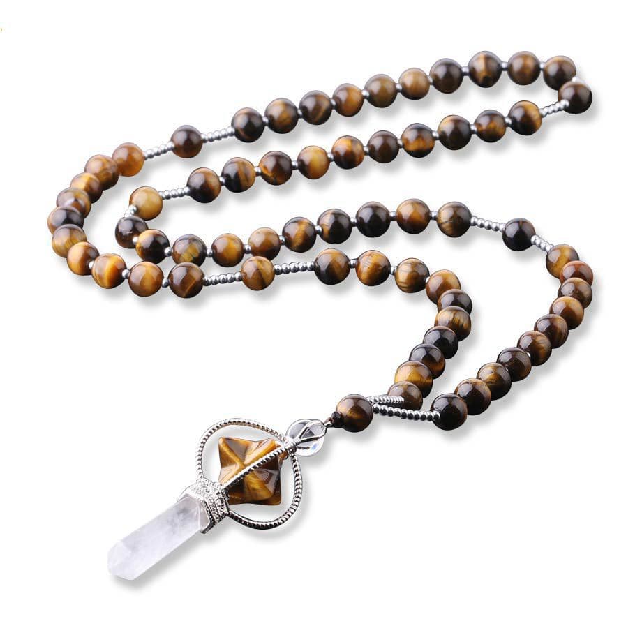 Premium Natural White Crystal Column Natural Stone Necklace - Ring/Necklace Set from Empire of LaTz - Only £52.99! Explore at Empire of LaTz