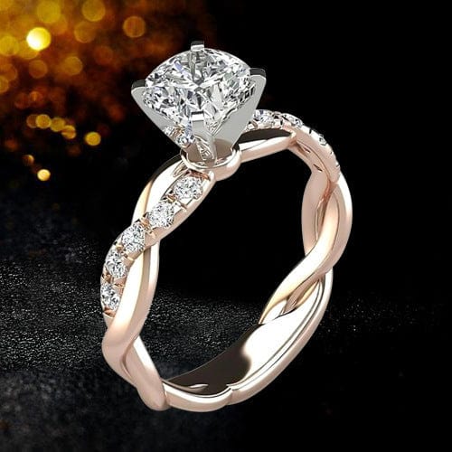 Premium Princess Square Diamond Ring - Ring/Necklace Set from Empire of LaTz - Only £7.85! Explore at Empire of LaTz