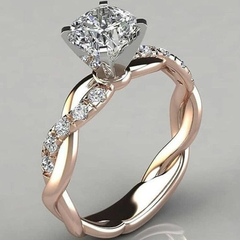 Premium Princess Square Diamond Ring - Ring/Necklace Set from Empire of LaTz - Only £7.85! Explore at Empire of LaTz