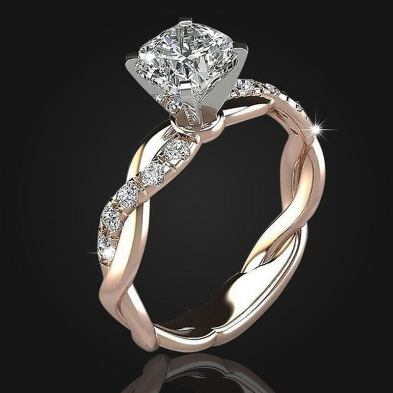 Premium Princess Square Diamond Ring - Ring/Necklace Set from Empire of LaTz - Only £7.85! Explore at Empire of LaTz