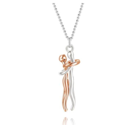 Premium Love Hug Necklace Unisex Men Women Couple Jewelry Simple Temperament Clavicle Chain Valentines Day Lover Gift - Ring/Necklace Set from Empire of LaTz - Only £13.98! Explore at Empire of LaTz