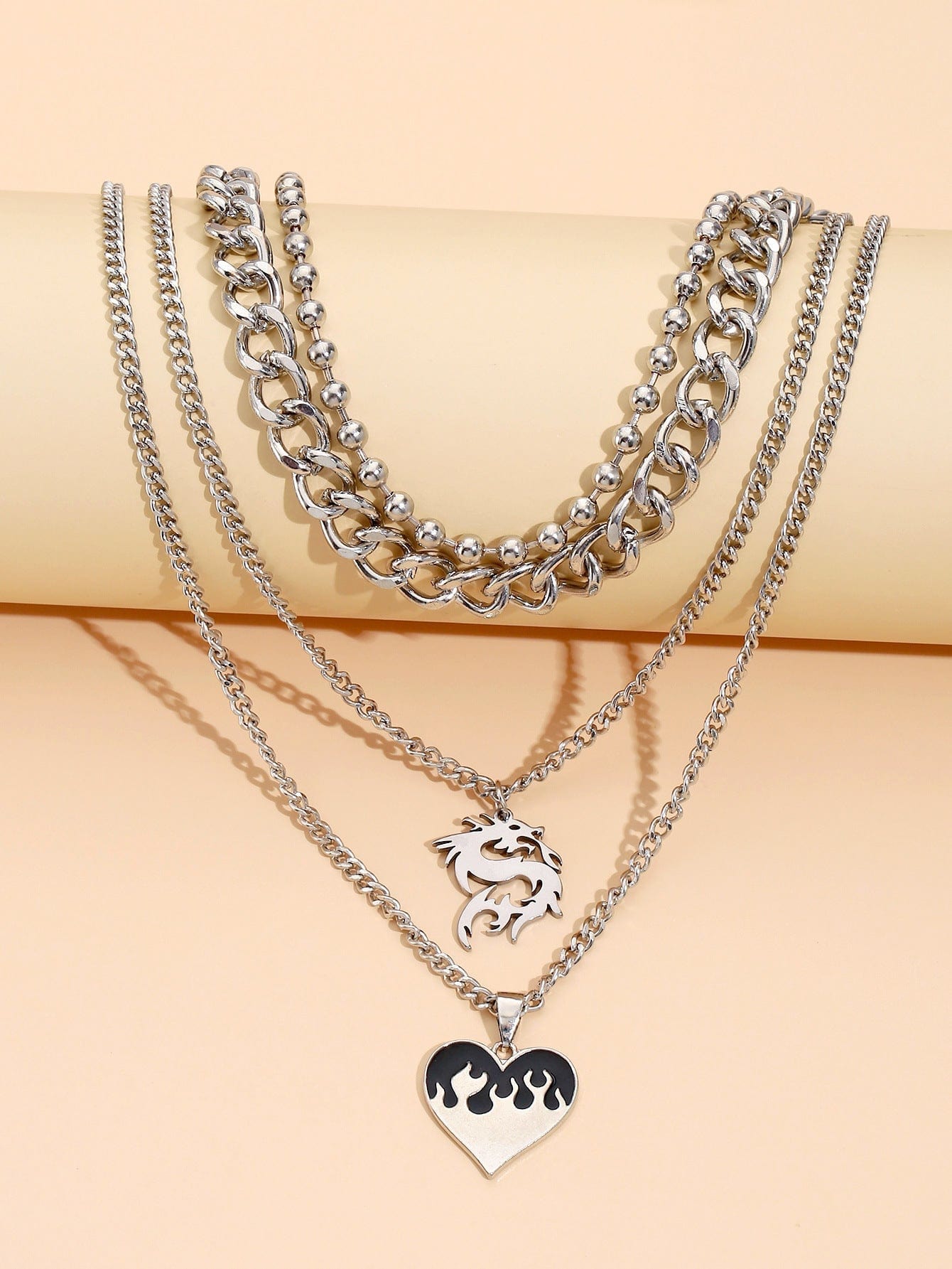 Premium Fashionable Personality Simple Love Dragon Pendant - Ring/Necklace Set from Empire of LaTz - Only £16.61! Explore at Empire of LaTz