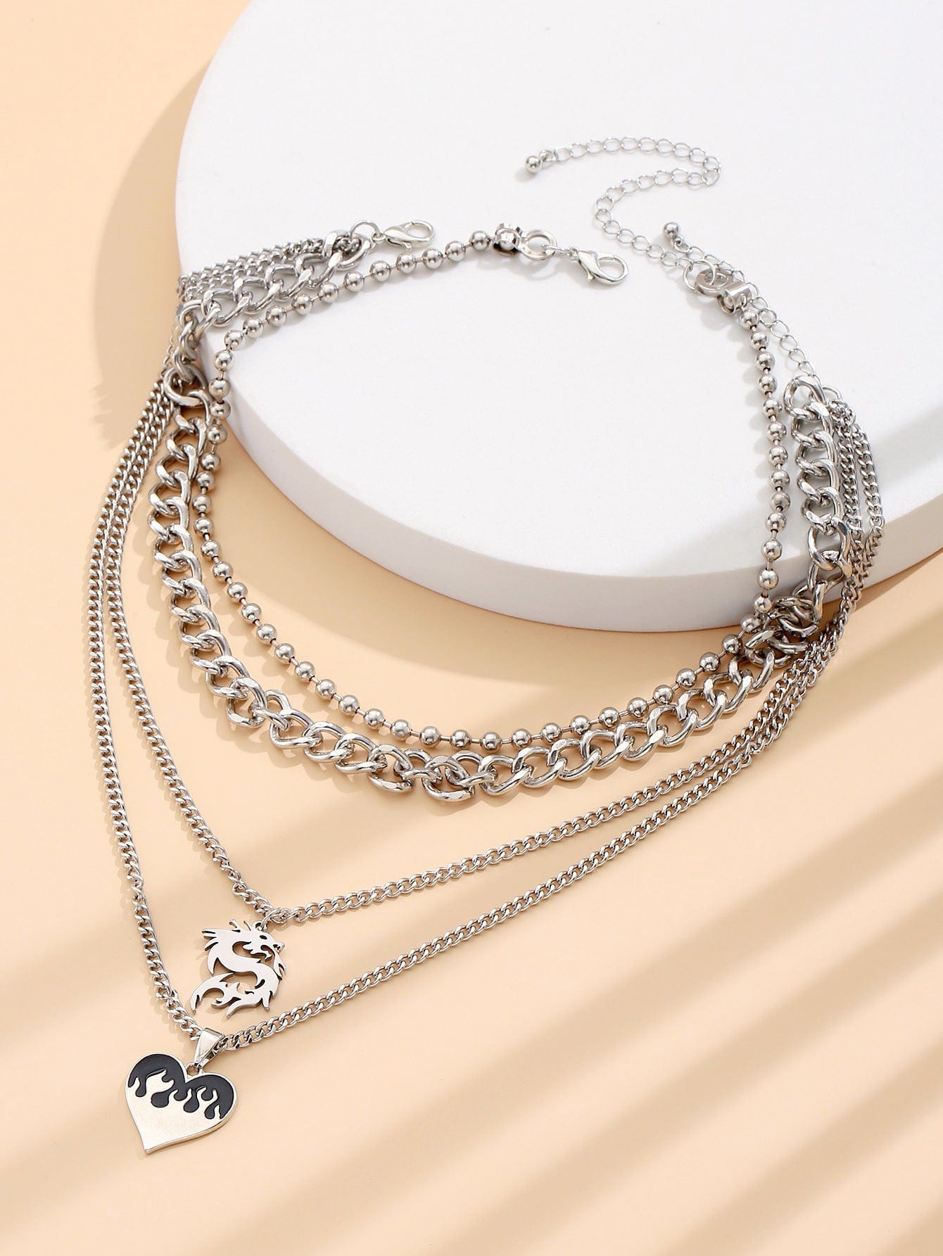 Premium Fashionable Personality Simple Love Dragon Pendant - Ring/Necklace Set from Empire of LaTz - Only £16.61! Explore at Empire of LaTz