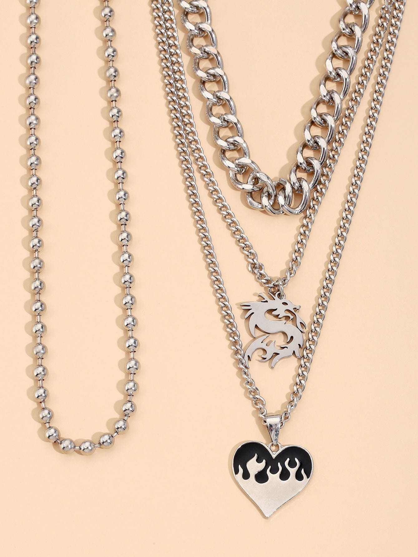 Premium Fashionable Personality Simple Love Dragon Pendant - Ring/Necklace Set from Empire of LaTz - Only £16.61! Explore at Empire of LaTz