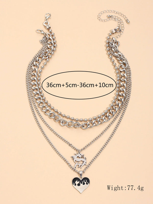 Premium Fashionable Personality Simple Love Dragon Pendant - Ring/Necklace Set from Empire of LaTz - Only £16.61! Explore at Empire of LaTz