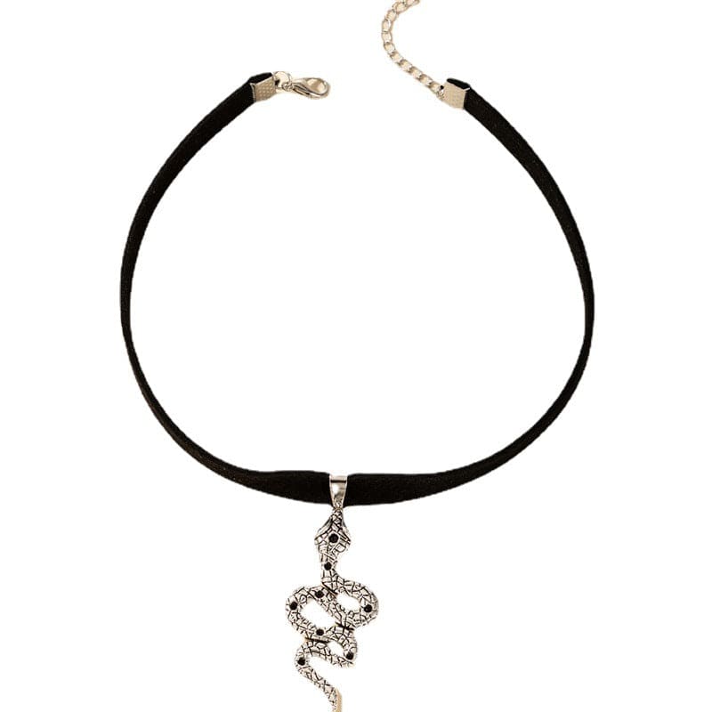 Premium Snake Cobra Chokers Witchy Gothic Grunge Collar Velvet Necklace Dark Jewelry For Gift - Ring/Necklace Set from Empire of LaTz - Only £13.79! Explore at Empire of LaTz