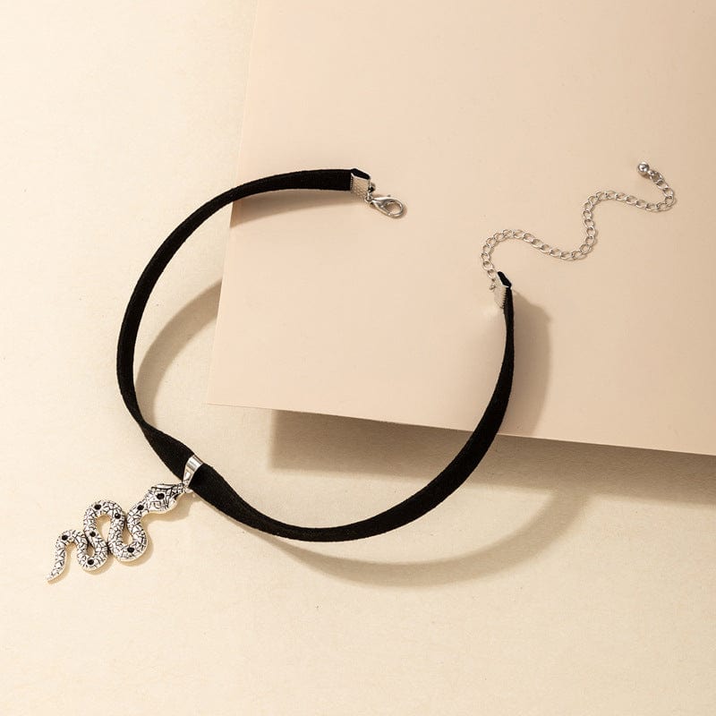 Premium Snake Cobra Chokers Witchy Gothic Grunge Collar Velvet Necklace Dark Jewelry For Gift - Ring/Necklace Set from Empire of LaTz - Only £13.79! Explore at Empire of LaTz