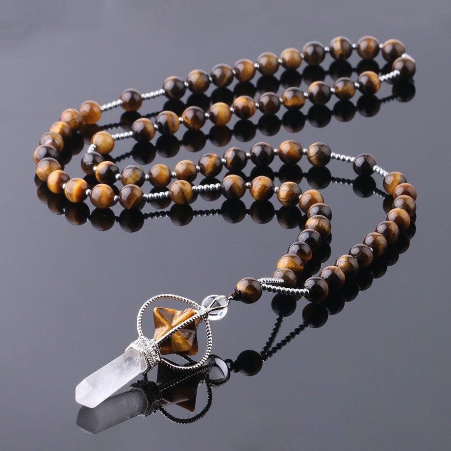 Premium Natural White Crystal Column Natural Stone Necklace - Ring/Necklace Set from Empire of LaTz - Only £52.99! Explore at Empire of LaTz