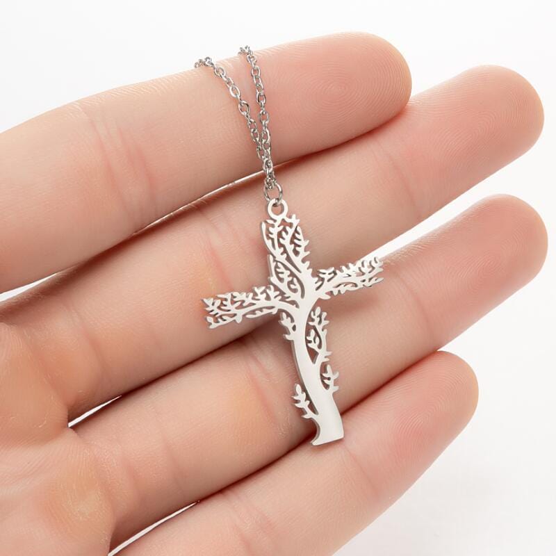 Premium Tree Of Life Necklace Ladies Cross Clavicle Chain Jewelry - Ring/Necklace Set from Empire of LaTz - Only £7.79! Explore at Empire of LaTz