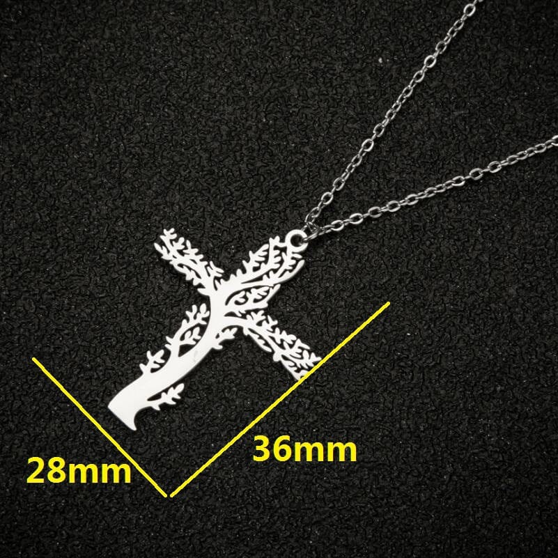 Premium Tree Of Life Necklace Ladies Cross Clavicle Chain Jewelry - Ring/Necklace Set from Empire of LaTz - Only £7.79! Explore at Empire of LaTz