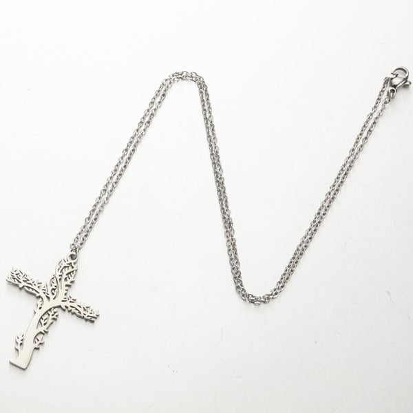 Premium Tree Of Life Necklace Ladies Cross Clavicle Chain Jewelry - Ring/Necklace Set from Empire of LaTz - Only £7.79! Explore at Empire of LaTz