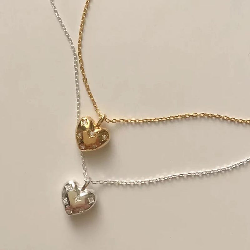 Premium Women's Sterling Silver European And American Heart-shaped Zircon Necklace - Ring/Necklace Set from Empire of LaTz - Only £39.99! Explore at Empire of LaTz