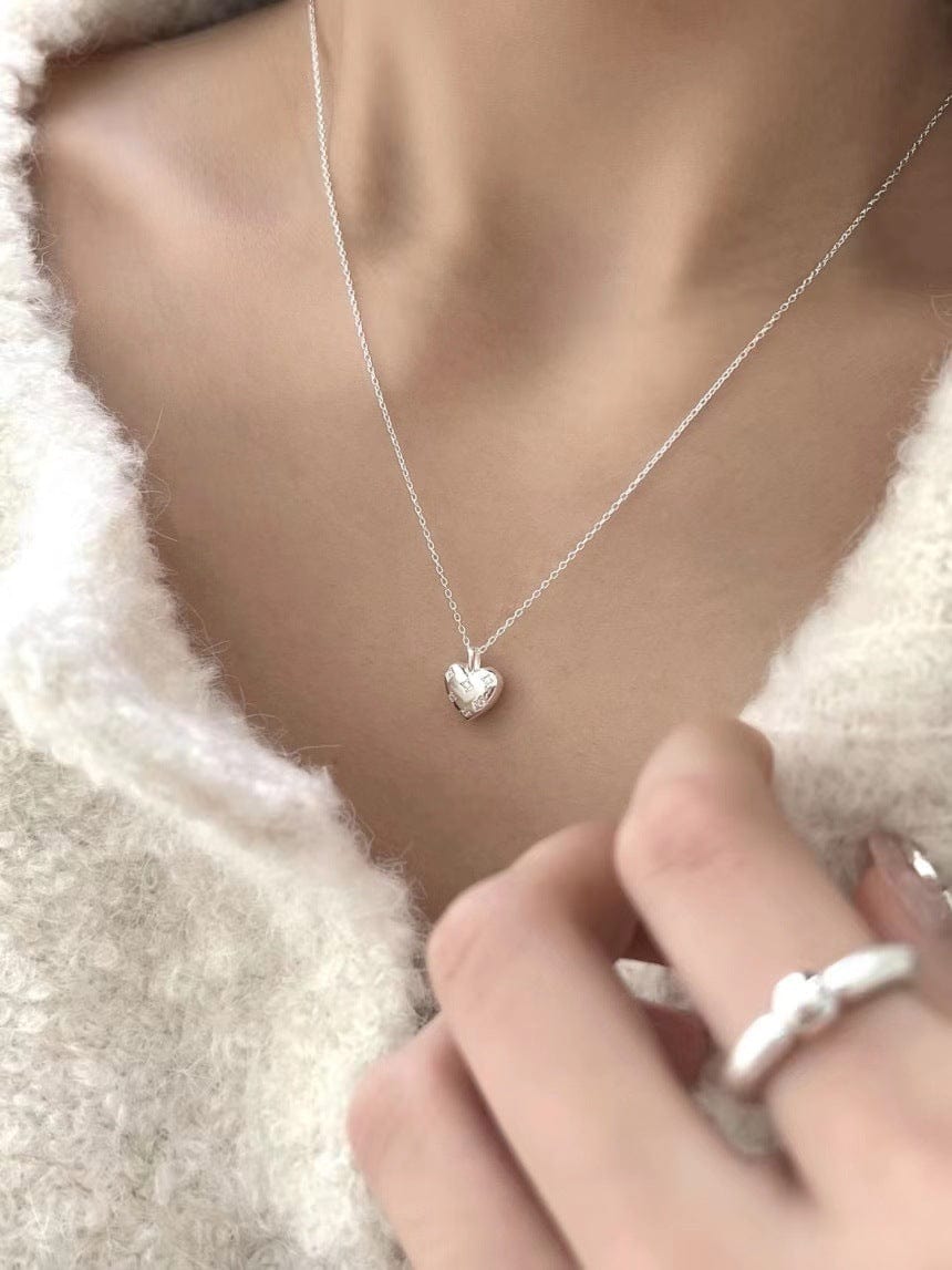 Premium Women's Sterling Silver European And American Heart-shaped Zircon Necklace - Ring/Necklace Set from Empire of LaTz - Only £39.99! Explore at Empire of LaTz
