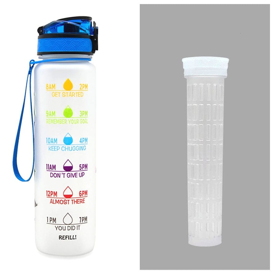 Empire of LaTz Slushy Cup Colorful set / 1L 1L Tritan Water Bottle With Time Marker Bounce Cover Motivational Water Bottle Cycling Leakproof Cup For Sports Fitness Bottles