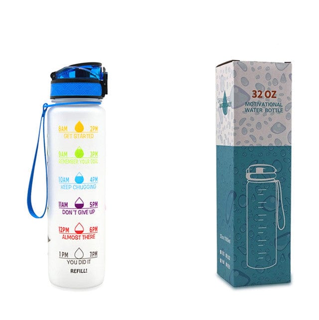 Empire of LaTz Slushy Cup Colorful with box / 1L 1L Tritan Water Bottle With Time Marker Bounce Cover Motivational Water Bottle Cycling Leakproof Cup For Sports Fitness Bottles