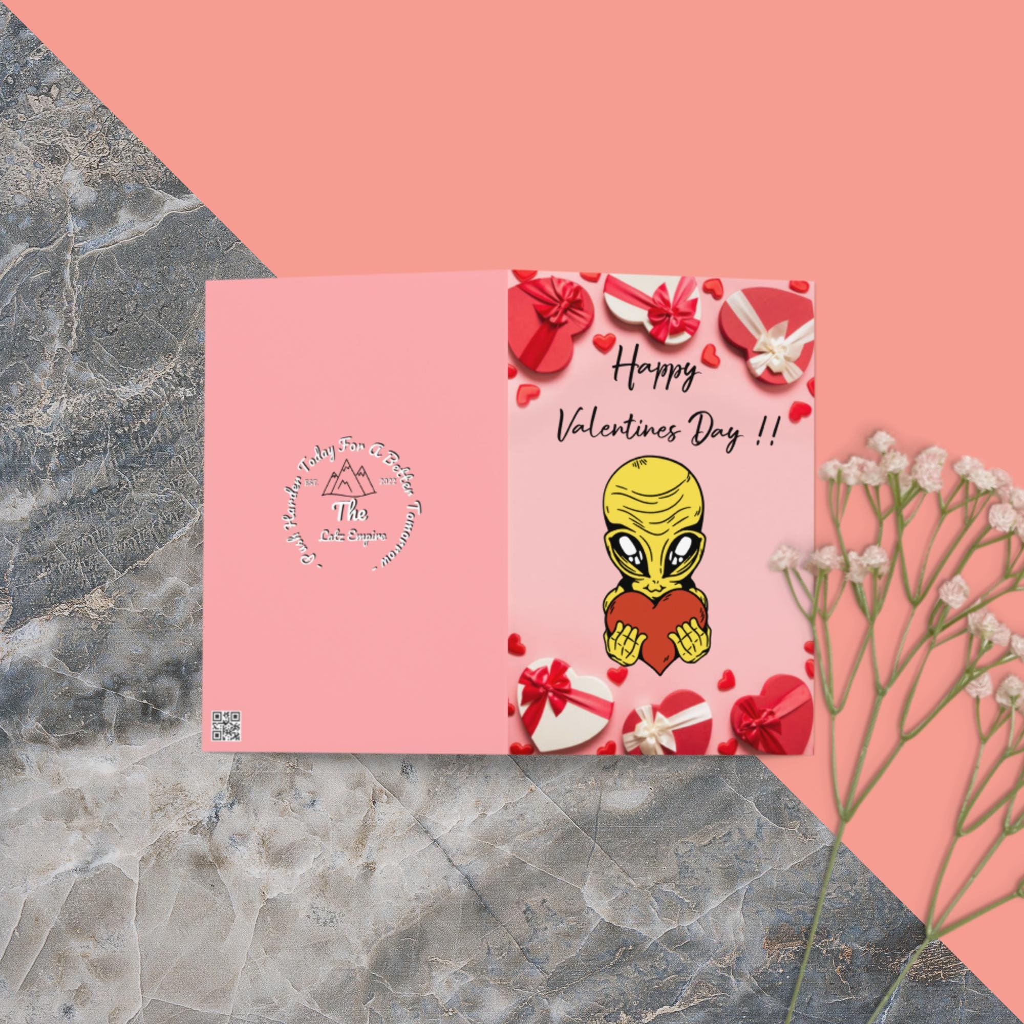 Premium Valentines Card - Valentine's Card For Partner - Valentine's Day Card - Valentine's Card For Him Or Her - Alien Heart -  from Empire of LaTz - Only £5.85! Explore at Empire of LaTz