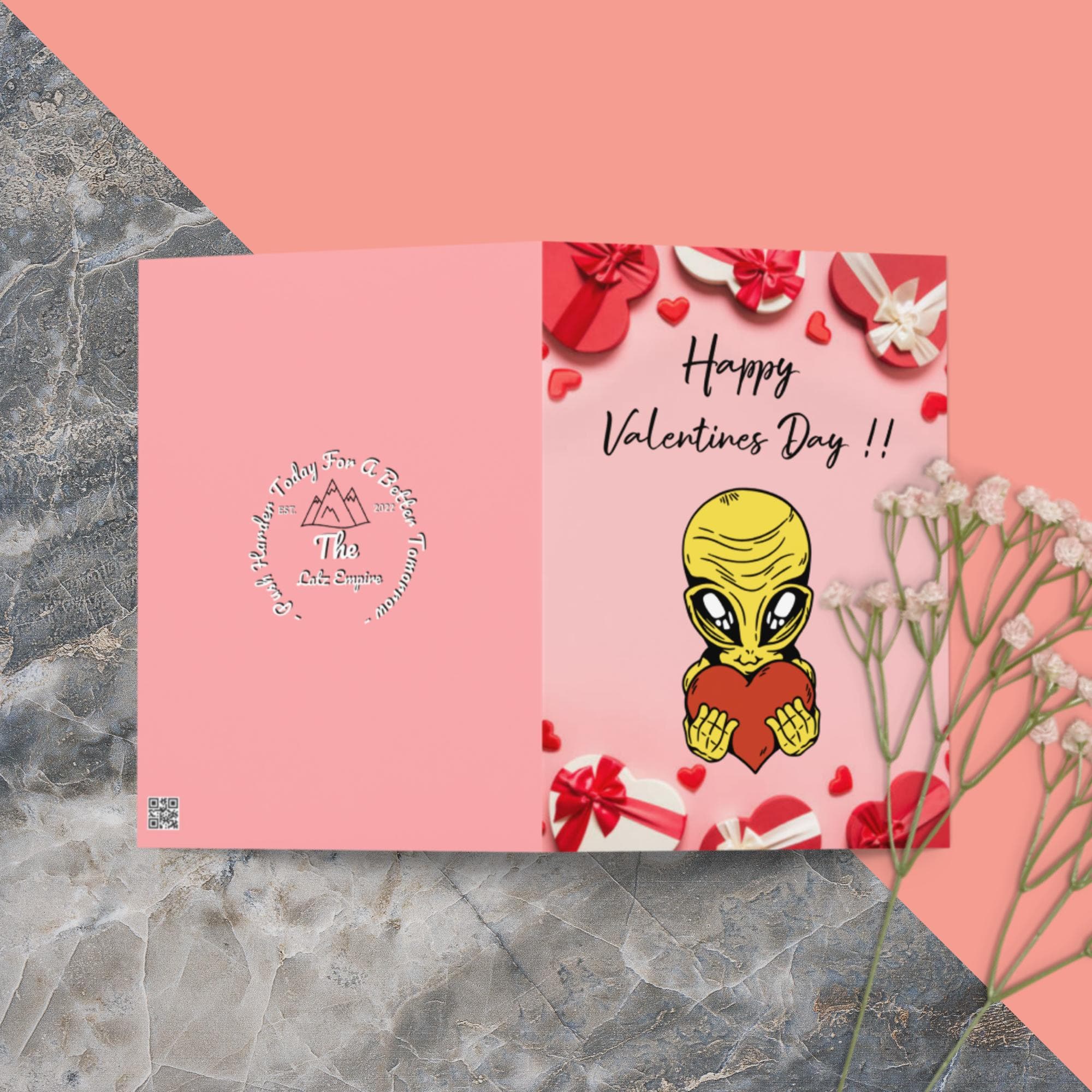 Premium Valentines Card - Valentine's Card For Partner - Valentine's Day Card - Valentine's Card For Him Or Her - Alien Heart -  from Empire of LaTz - Only £5.85! Explore at Empire of LaTz