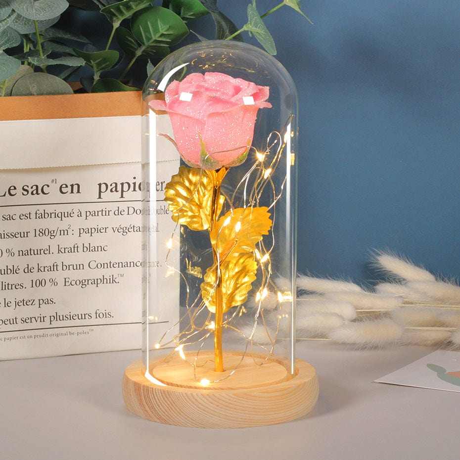 Premium Valentines Day Gift  For Girlfriend Eternal Rose Flowers LED Light In Glass Cover Day Wedding Decoration Favors Mother Day Female Gift  Gift - Valentines day gift from Empire of LaTz - Only £26.35! Explore at Empire of LaTz