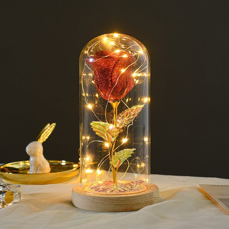 Premium Valentines Day Gift  For Girlfriend Eternal Rose Flowers LED Light In Glass Cover Day Wedding Decoration Favors Mother Day Female Gift  Gift - Valentines day gift from Empire of LaTz - Only £26.35! Explore at Empire of LaTz
