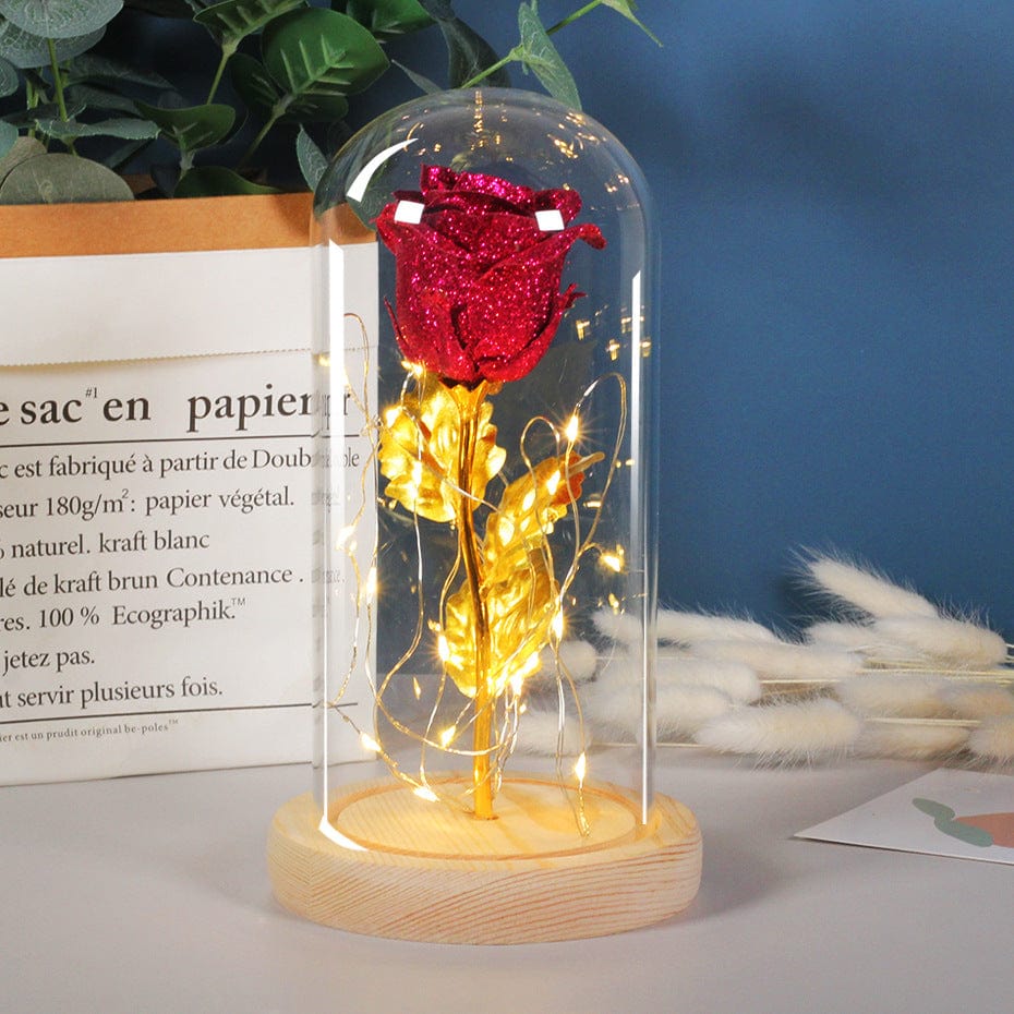 Premium Valentines Day Gift  For Girlfriend Eternal Rose Flowers LED Light In Glass Cover Day Wedding Decoration Favors Mother Day Female Gift  Gift - Valentines day gift from Empire of LaTz - Only £26.35! Explore at Empire of LaTz