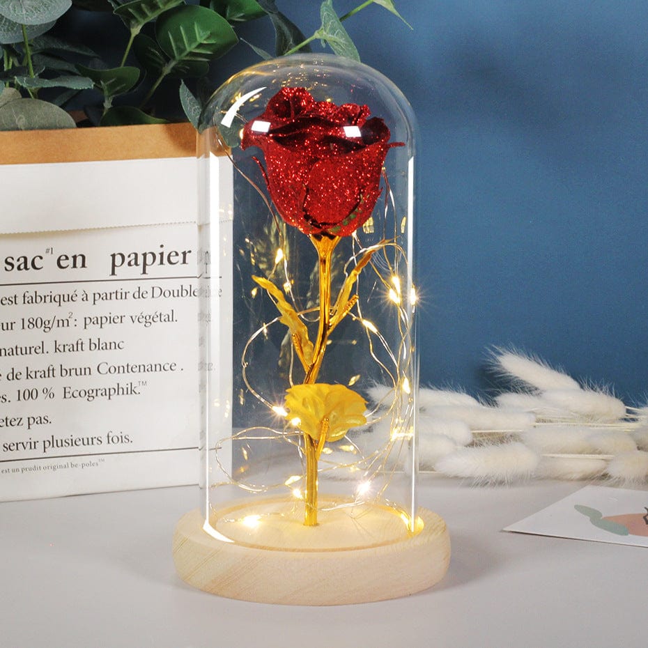 Premium Valentines Day Gift  For Girlfriend Eternal Rose Flowers LED Light In Glass Cover Day Wedding Decoration Favors Mother Day Female Gift  Gift - Valentines day gift from Empire of LaTz - Only £26.35! Explore at Empire of LaTz
